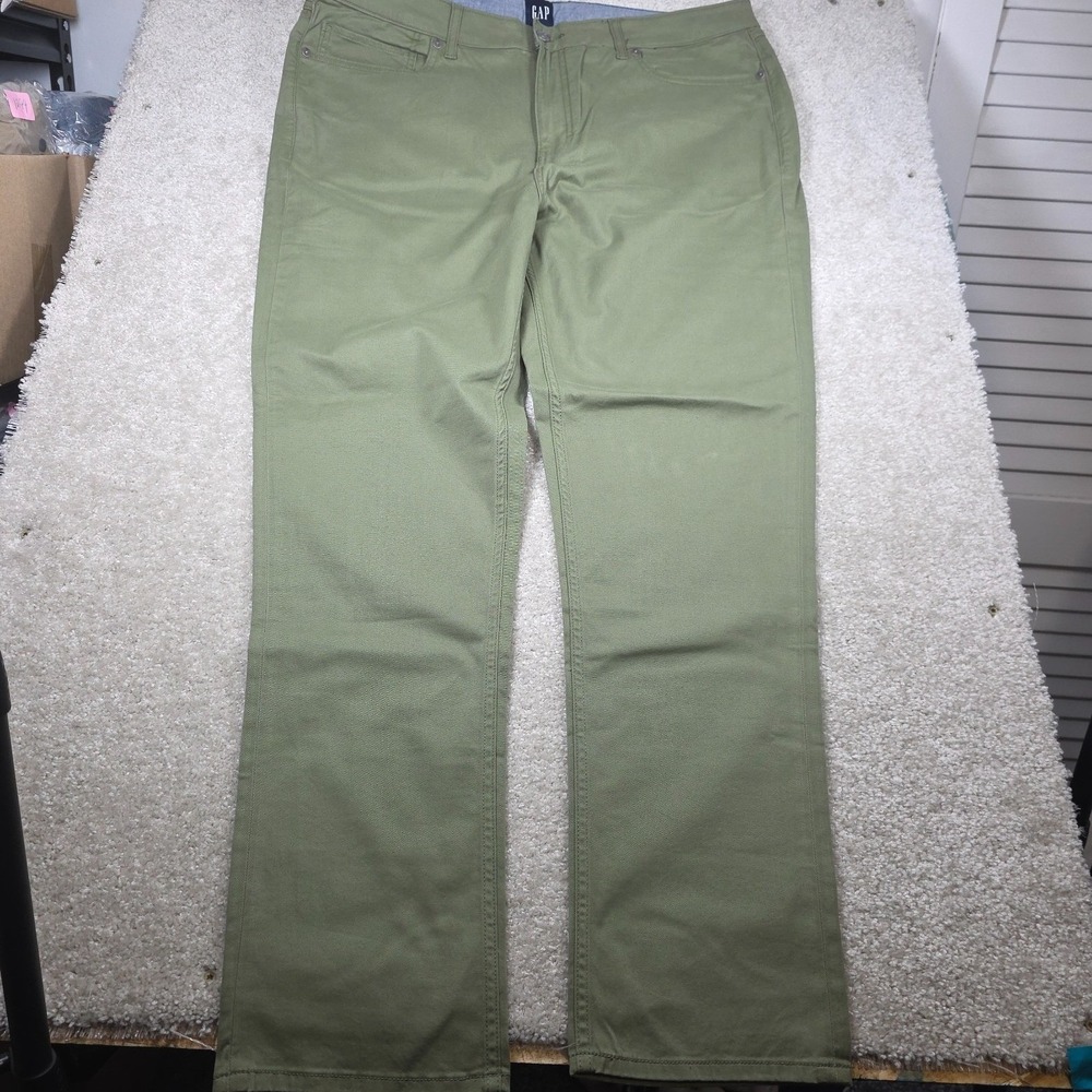 Gap 5 Pocket Pant Men 40x32 Olive Green Slim Fit Super Soft Stretch Twill NWT - Picture 3 of 5